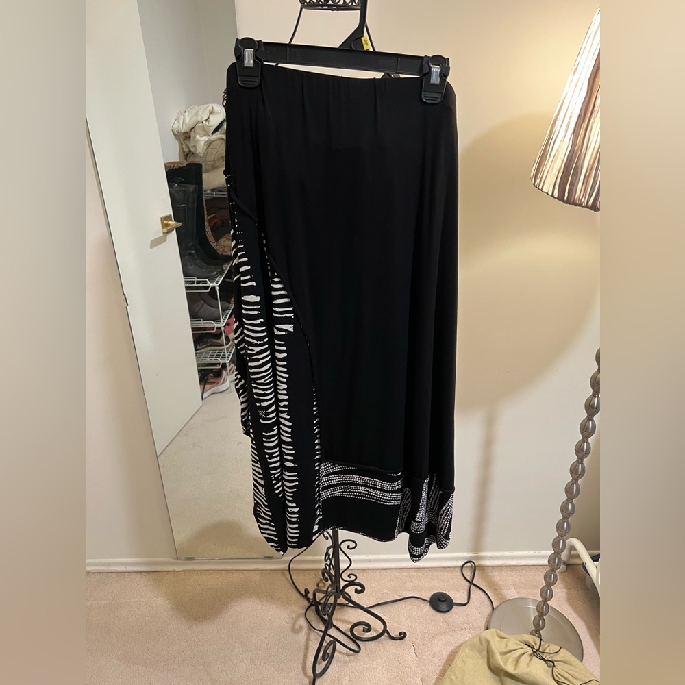 Long Black and White Women's Skirt